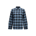 Blue Cotton Full-Length Jacket