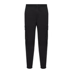 Black Cotton Casual Pants