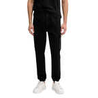 Black Cotton Casual Pants