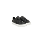 Black Leather Low Top Sneakers