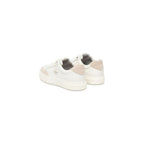 White Leather Low Top Sneakers