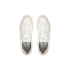 White Leather Low Top Sneakers
