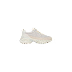 Beige Leather Chunky Sneakers