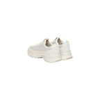 Beige Leather Chunky Sneakers