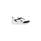 Black And White Recycled Polyester Athletic Sneakers