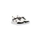 Black And White Recycled Polyester Athletic Sneakers