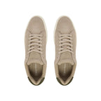 Gray Leather Low Top Sneakers
