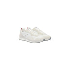White Recycled Polyester Low Top Sneakers