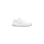 White Polyester Athletic Sneakers