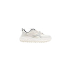 White Polyester Athletic Sneakers
