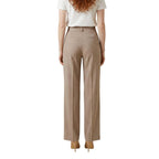 Beige Viscose Dress Pants