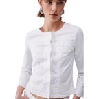 White Cotton Denim Jacket