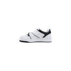 Black And White Polyethylene Low Top Sneakers