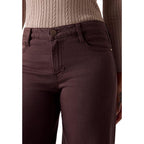 Brown Lyocell Flared Pants