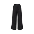 Black Viscose Casual Pants