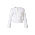 White Cotton Full-Length Jacket