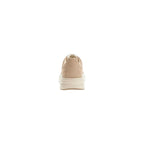 Beige Suede Leather Low Top Sneakers