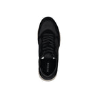 Black Polyester Athletic Sneakers