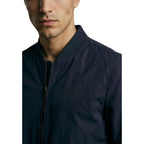 Blue Polyester Bomber