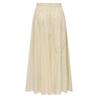 Beige Cotton Long Skirt