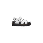 White Leather Strap-On Sandals
