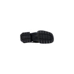 Black Leather Mules