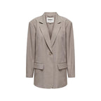 Beige Polyester Blazer