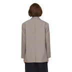 Beige Polyester Blazer