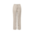 Beige Viscose Casual Pants