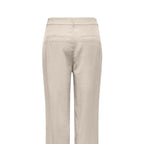 Beige Viscose Casual Pants