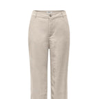 Beige Viscose Casual Pants