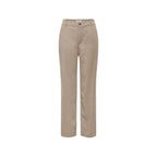 Beige Viscose Casual Pants