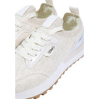 Beige Polyester Athletic Sneakers
