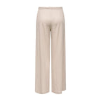 Beige Viscose Casual Pants