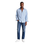 Blue Cotton Pattern Shirt