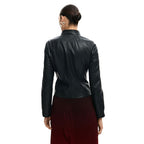 Black Polyethylene Leather Jacket