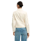 Beige Polyester Full-Length Jacket