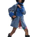 Blue Cotton Coat
