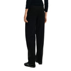 Black Viscose Casual Pants