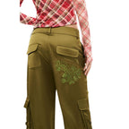 Bicolor Polyester Cargo Pants