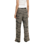 Gray Polyester Casual Pants