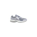 Gray Leather Athletic Sneakers