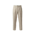 Beige Linen Casual Pants