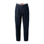 Blue Cotton Casual Pants