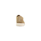Beige Suede Leather Slip-On Loafers