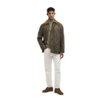 Green Cotton Full-Length Jacket