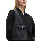 Black Polyester Blazer