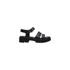 Black Leather Platform Sandals