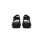 Black Leather Platform Sandals