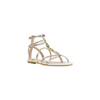 Gold Polyethylene Flat Sandals